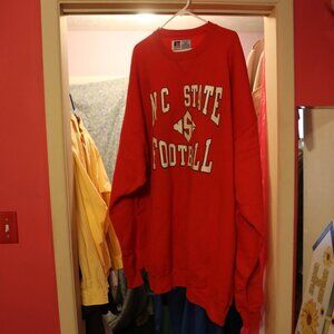 5XL russell athletic NC State football long sleeve sweat shirt